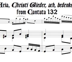 Aria “Christi Glieder ach bedenket” from Cantata 132