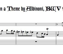 Bach Fugue on a theme by Albinoni, BWV 951
