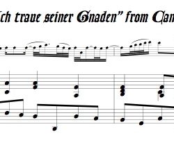 Aria “Ich traue seiner Gnaden” from Cantata 97