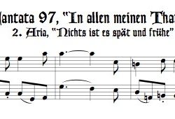 Bach Aria, “Nichts ist es spät und frühe,” from Cantata 97, arr. for alto & bass recorders