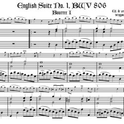 English Suite #1 Bourree I & II in G