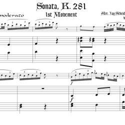 Sonata K.281, version in C major