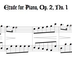 Étude, Op. 2, No. 1, arr. for alto & bass recorders