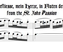 Bach Aria “Zerfliesse mein Herze in Fluten der Zähren” No. 63 from the *St. John Passion* BWV 245, arr. for alto & bass recorders