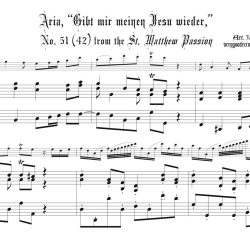 Aria “Gibt mir meinen Jesu wieder” from the *St. Matthew Passion* BWV 244