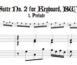4 Mvmts. from English Suite No. 2—c minor version