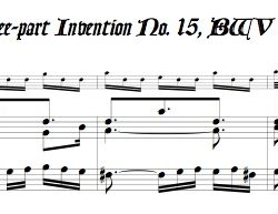 3-part Invention No. 15, BWV 801