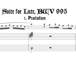 Prelude from Lute Suite BWV 995 (also derived from BWV 1011)