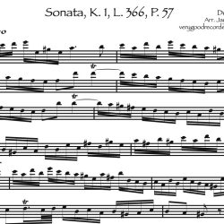 Solo recorder parts from the non-Bach, pre-Mozart composer categories, from Scarlatti to von Martinez